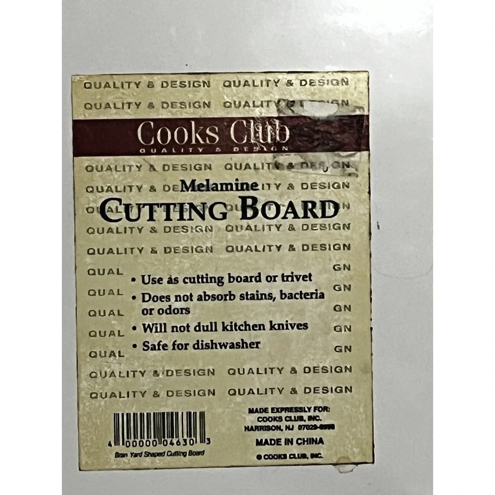 Vintage Barn & Farm Animals Melamine Cooks Club Cutting‎ Board Odor/stain Resist